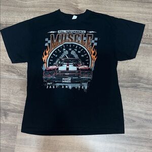 Muscle Car Graphic Black T-Shirt